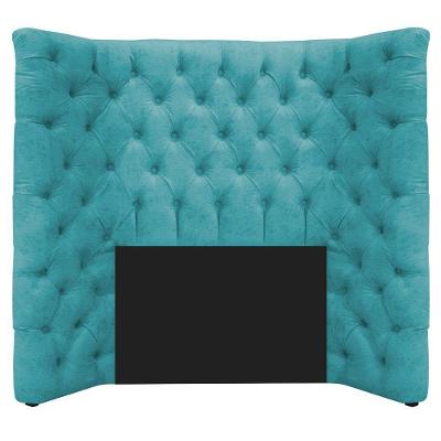 Cabeceira Solteiro Everest P02 90 Cm Para Cama Box Suede - Amarena Móveis Azul Turquesa