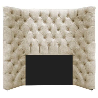 Cabeceira Solteiro Everest P02 90 Cm Para Cama Box Linho - Amarena Móveis Bege