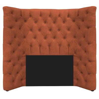Cabeceira Solteiro Everest P02 90 Cm Para Cama Box Suede - Amarena Móveis Terracota