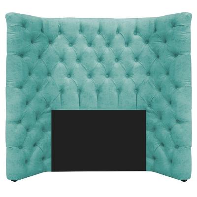 Cabeceira Solteiro Everest P02 90 Cm Para Cama Box Suede - Amarena Móveis Azul Tiffany