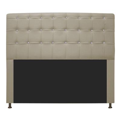 Cabeceira Dama 195Cm King Size Com Strass Bege