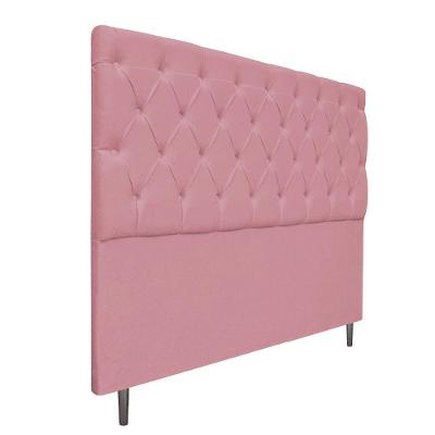 Cabeceira 160Cm Queen Size Suede Rosa Bebê