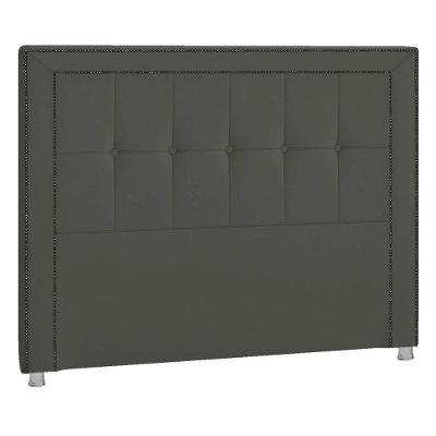 Cabeceira Solteiro P04 100 Cm Suede Cinza Escuro Tca 958
