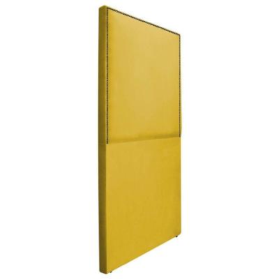 Cabeceira Solteiro 90 Cm Cama Box Suede Amarelo