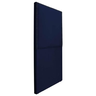 Cabeceira Solteiro 90 Cm Cama Box Suede Azul Marinho