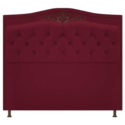 Cabeceira Yasmim 195Cm King Size Suede Bordô
