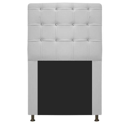 Cabeceira Dama 90Cm Solteiro Com Strass Branco