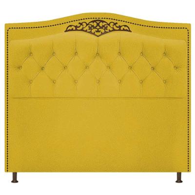 Cabeceira Yasmim 195Cm King Size Suede Amarelo