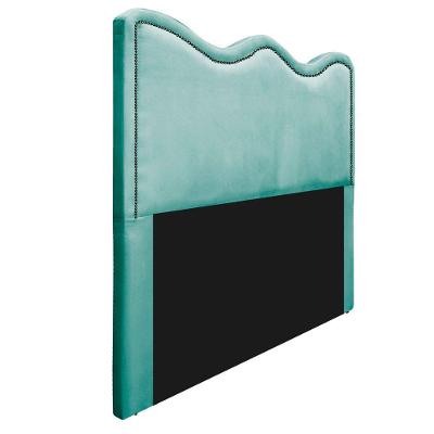 Cabeceira Solteiro 90 Cm Cama Box Suede Azul Tiffany