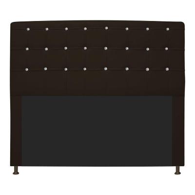 Cabeceira Dama 195Cm King Size Com Strass Marrom
