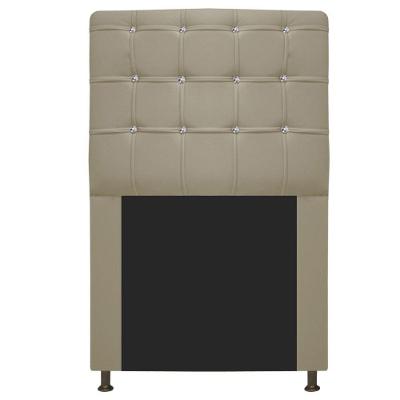Cabeceira Dama 90Cm Solteiro Com Strass Bege