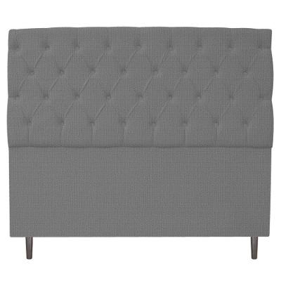 Cabeceira 160Cm Queen Size Linho Chumbo