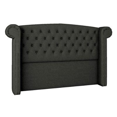 Cabeceira Solteiro P04 100 Cm Suede Cinza Escuro Tca 958