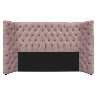 Cabeceira Queen Everest P02 160cm Para Cama Box Linho - Doce Sonho Móveis Rosê