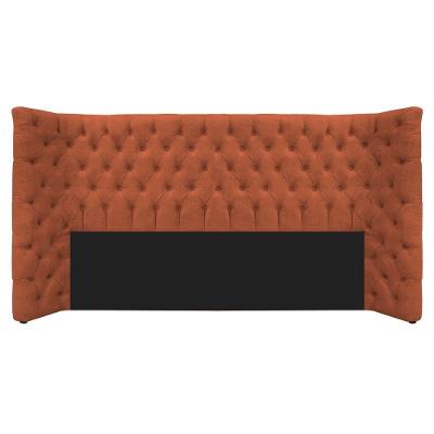 Cabeceira King Everest P02 195cm Para Cama Box Suede - Doce Sonho Móveis Terracota