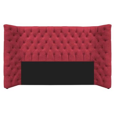 Cabeceira Queen Everest P02 160cm Para Cama Box Suede - Doce Sonho Móveis Vermelho