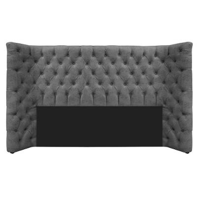 Cabeceira Queen Everest P02 160cm Para Cama Box Linho - Doce Sonho Móveis Chumbo