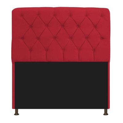 Cabeceira 140Cm Solteiro Suede Vermelho