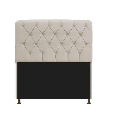 Cabeceira 90Cm Solteiro Suede Bege