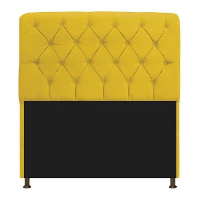 Cabeceira 140Cm Solteiro Suede Amarelo