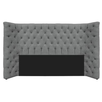 Cabeceira Queen Everest P02 160cm Para Cama Box Corano - Doce Sonho Móveis Cinza