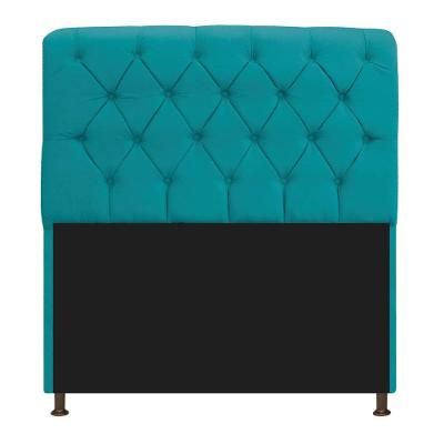 Cabeceira 140Cm Solteiro Suede Azul Turquesa