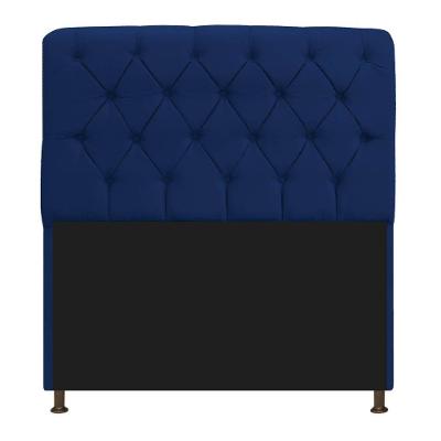 Cabeceira 140Cm Solteiro Suede Azul Marinho