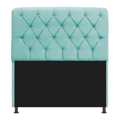 Cabeceira 140Cm Solteiro Suede Azul Tiffany