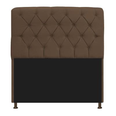 Cabeceira 140Cm Solteiro Suede Marrom