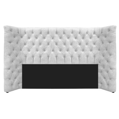 Cabeceira Queen Everest P02 160cm Para Cama Box Suede Branco