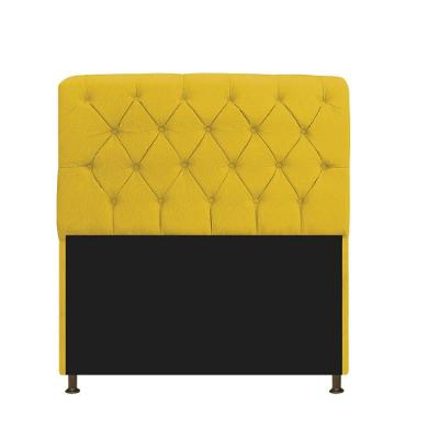 Cabeceira 90Cm Solteiro Suede Amarelo