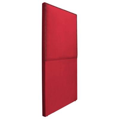 Cabeceira Solteiro 90 Cm Cama Box Suede Vermelho