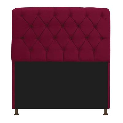 Cabeceira 140Cm Solteiro Suede Bordô