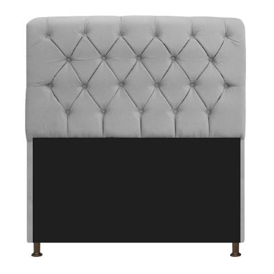 Cabeceira 140Cm Solteiro Suede Cinza