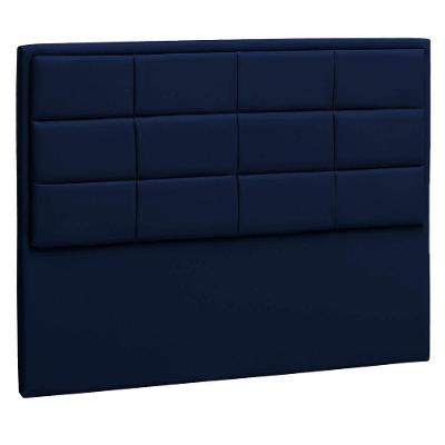 Cabeceira Solteiro P04 90 Cm Suede Azul Marinho Tca 948