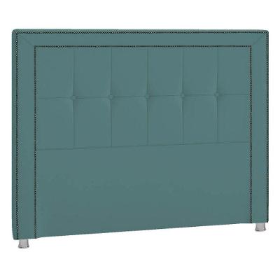 Cabeceira Solteiro Catania P04 90 Cm Suede Turquesa Tca 946