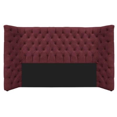 Cabeceira Queen Everest P02 160cm Para Cama Box Suede - Doce Sonho Móveis Bordô