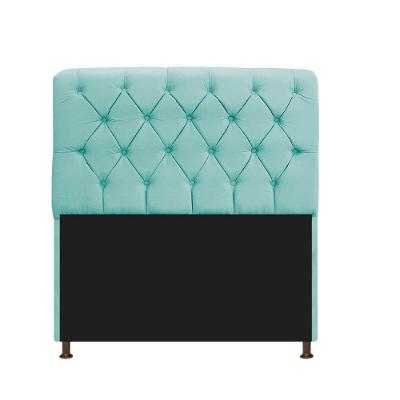 Cabeceira 90Cm Solteiro Suede Azul Tiffany