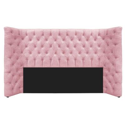 Cabeceira Queen Everest P02 160cm Para Cama Box Suede - Doce Sonho Móveis Rosa Bebê