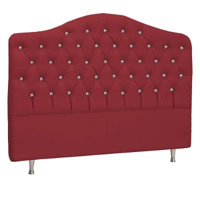 Cabeceira Solteiro Florence P04 90 Cm Suede Vermelho Tca 53