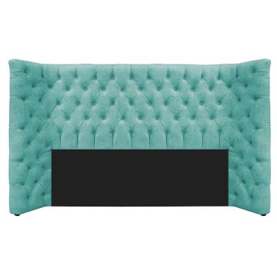 Cabeceira Queen Everest P02 160cm Para Cama Box Suede - Doce Sonho Móveis Azul Tiffany