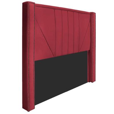 Cabeceira Queen P02 160cm Para Cama Box SuedeVermelho