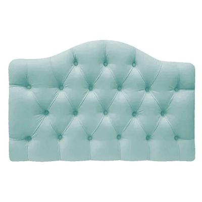 Cabeceira Suspensa Imperatriz 140 Cm Casal Suede Azul Tiffany
