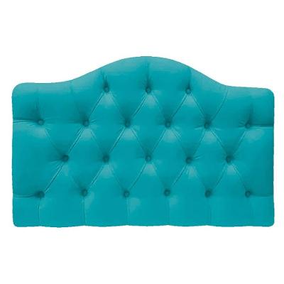 Cabeceira Suspensa Imperatriz 140 Cm Casal Suede Azul Turquesa