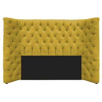 Cabeceira Casal Everest P02 140cm Para Cama Box Suede - Doce Sonho Móveis Amarelo