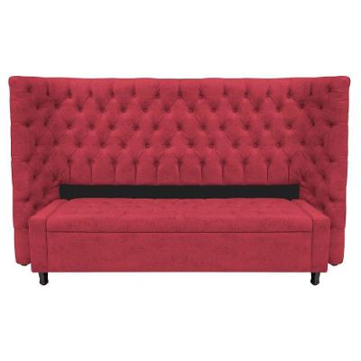 Kit Cabeceira e Calçadeira Baú King Everest P02 195cm Para Cama Box Suede Vermelho