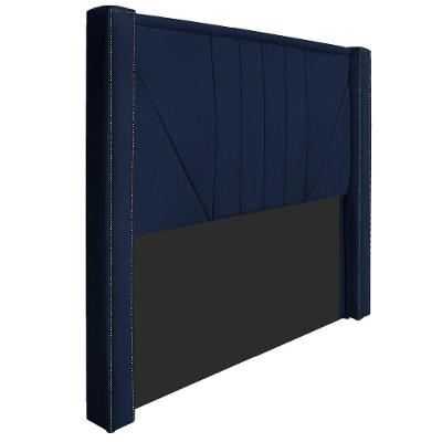 Cabeceira Casal P02 140cm Para Cama Box SuedeAzul Marinho