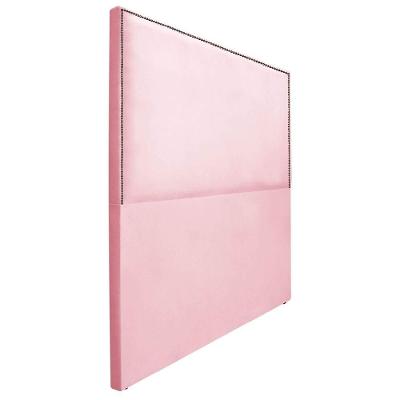 Cabeceira King Bali P02 195 cm Para Cama Box Suede Rosa Bebê