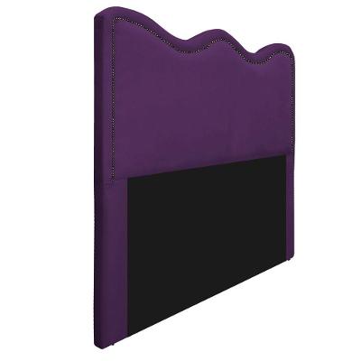 Cabeceira Solteiro Bari P02 90 cm Para Cama Box Suede Roxo