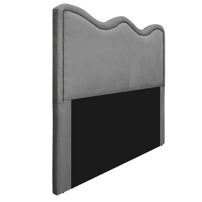 Cabeceira Solteiro Bari P02 90 cm Para Cama Box Suede Cinza